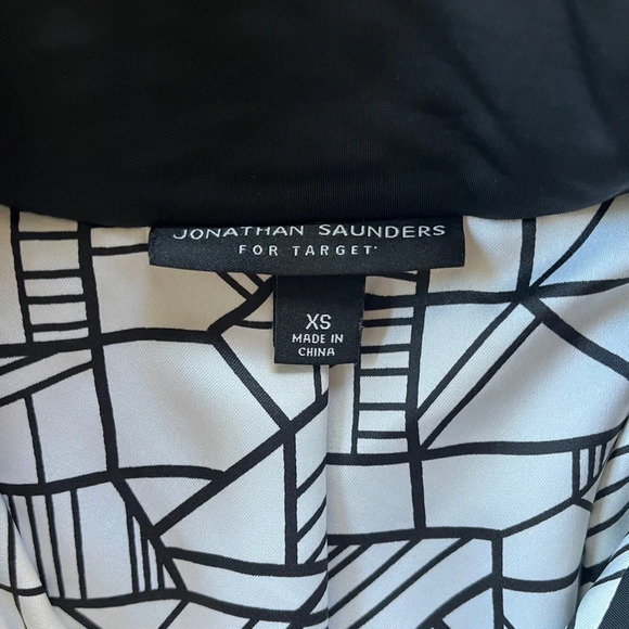 Jonathan Saunders for Target Button Down Bright Black Lined Winter Coat, XS - Picture 4 of 8